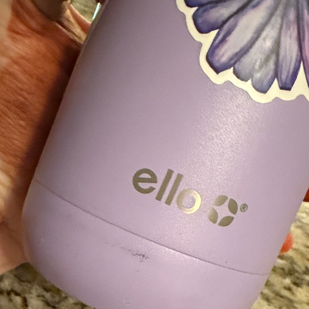 Ello Lavender Stainless Water Bottle with Floral Stickers - Picture 3 of 6